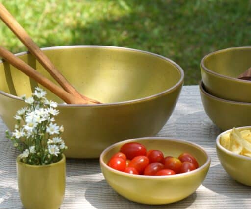 Saladier Neptune Ø25 CM / H10,6 CM - Jaune Curry