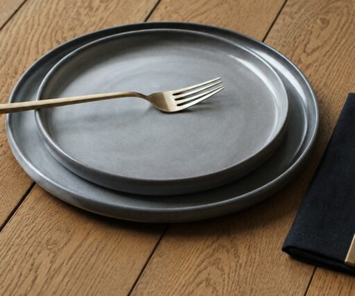 Assiette Aube Ø23,5 CM - Gris Galet