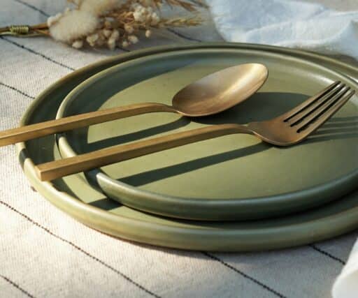 Assiette Aube Ø23,5 CM - Kaki