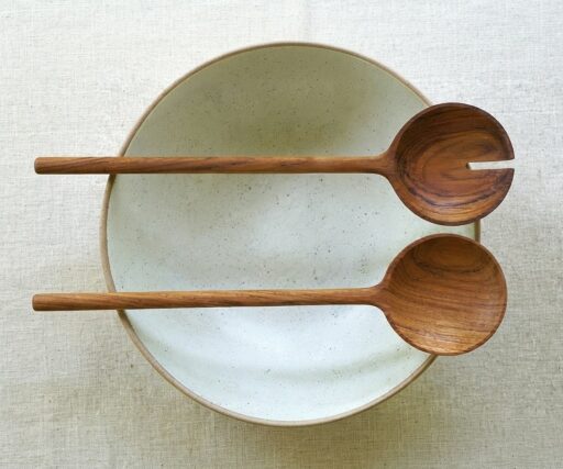 Couverts à salade L31 CM - Teck