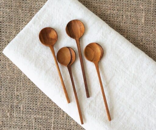 Minis cuillères X 4 L9 CM - Teck