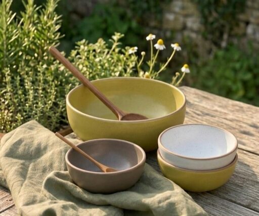 Saladier Neptune Ø20 CM / H8 CM - Jaune Curry