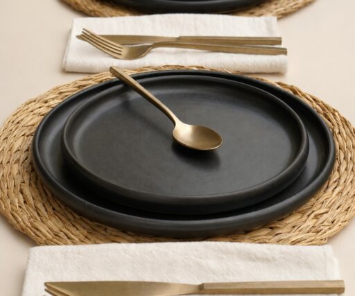 Assiette Aube Ø19 CM - Graphite