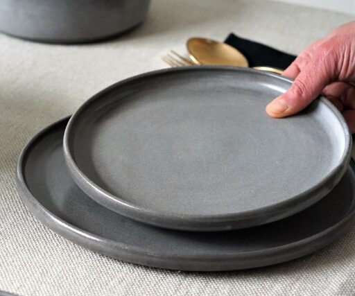 Assiette Aube Ø19 CM - Gris Galet
