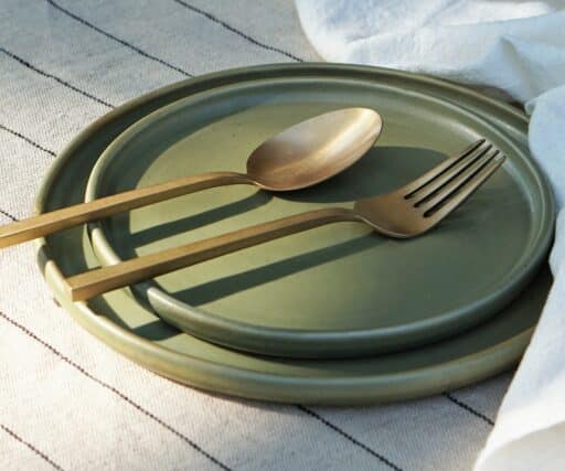 Assiette Aube Ø19 CM - Kaki
