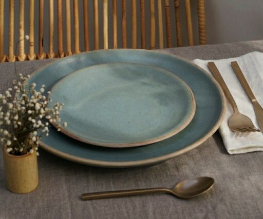 Assiette Neptune Ø19 CM - Bleu horizon