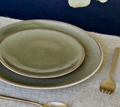Assiette Neptune Ø19 CM - Vert Mousse
