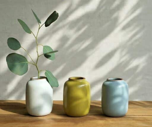 Vase Neptune Capsule H 10 CM Ø 7,3CM - Crème