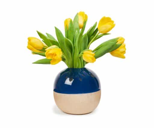 Vase Brume Rond M Ø16 CM / H15 CM - Bleu de Minuit
