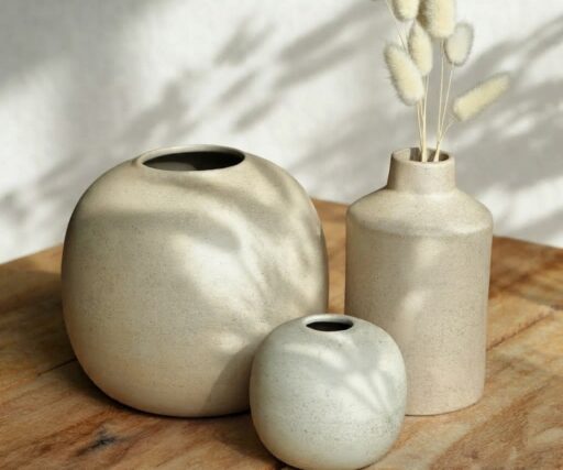 Vase Brume Rond M Ø16 CM / H15 CM - Grès