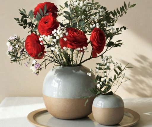 Vase Brume Rond M Ø16 CM / H15 CM - Naturel