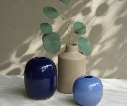 Vase Brume Rond S Ø8,5 CM / H8 CM - Bleu Clair