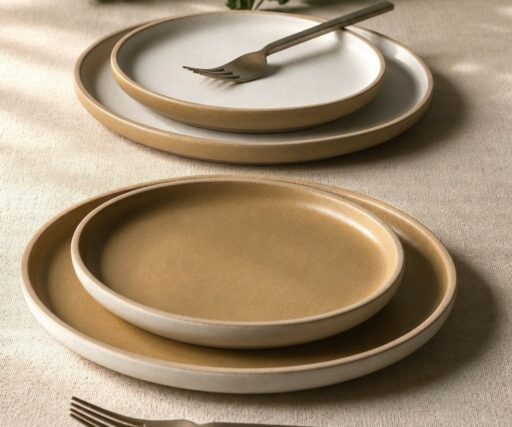 Assiette Calisto Ø25 CM - Crème/sable