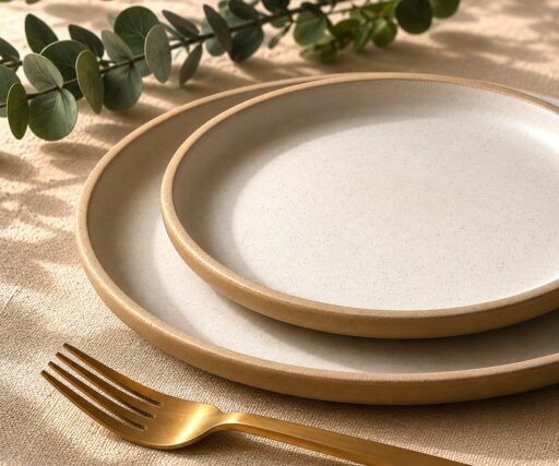 Assiette Calisto Ø25 CM - Sable/crème