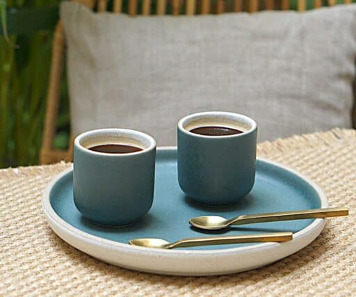 Tasse Calisto H5,5 CM - Bleu/crème