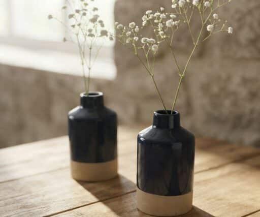 Vase Brume Flacon H 15 CM Ø 8,8 CM - Bleu de Minuit