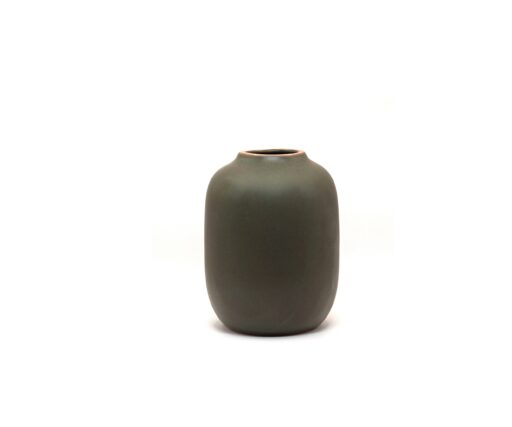 Vase Neptune Capsule L H 16 CM Ø 11,5 CM - Vert Mousse