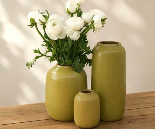 Vase Neptune Capsule L H 22 CM Ø 10 CM - Jaune Curry