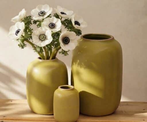 Vase Neptune Capsule XL H 22 CM Ø 15 CM - Jaune Curry
