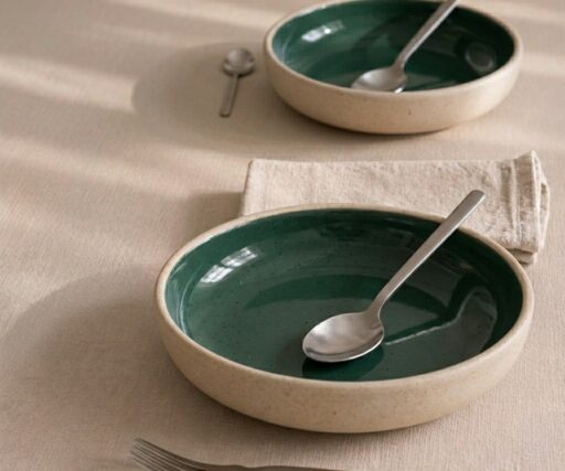 Assiette creuse Brume Ø20 CM - Emeraude
