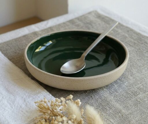 Assiette creuse Brume Ø20 CM - Vert Sapin