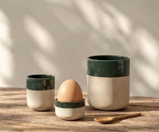 Coquetier Brume H 3,5 CM Ø 3 CM - Vert Sapin